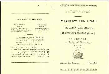 Click to see full size of MacRory Cup Programme - 1954