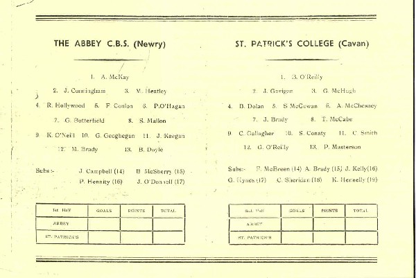 MacRory Cup Panel - 1987