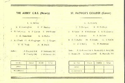Click to see full size of MacRory Cup Panel - 1954