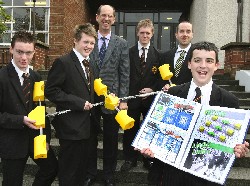 Mark Millar, Ryan Walsh, Scott Gray and James Dickson, led by their teacher Mark Rodgers Abbey Grammar School, Newry
 
