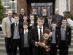 Abbey students excel in Cross-Country events. Included with the boys are Mr Dermot McGovern, Headmaster, Mr Niall McAleenan and Dr John McCavitt, Teachers that co-ordinated these athletic events.