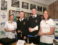 Greta O'Donnell, Sinead McGreevy Occupational Therapists, Daisy Hill Hospital, Newry l-r Jonathan Sands, Ronan Digney