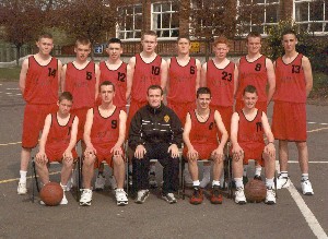 Abbey U-16 Basketball Team 2002/03 - Seamus Toner, Sean Bradley, Niall Duffy, Cal Duffy, Brendan Allen, Dean Curran, Gerard McGarvey, Fergal Campbell, Donal Adams, Conor Burns, Scott Rafferty, Fiachra McKernan