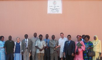 The rehabilitation of Libuyu Community School was offically opened by the Mayor of Livingstone and Mark Grogan